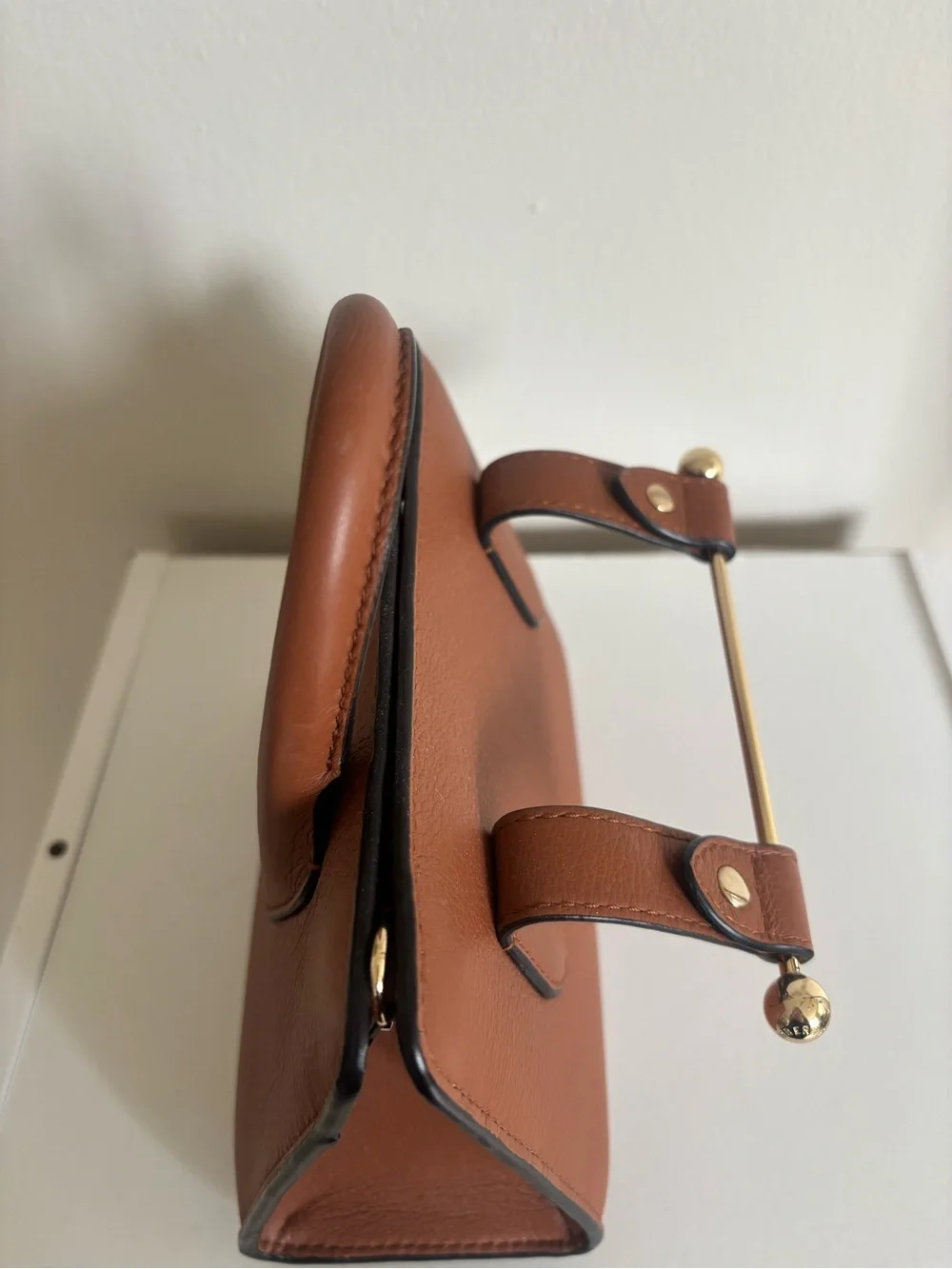 Strathberry Nano Tote in Chestnut w/ Crossbody Strap, Dust Bag, Auth Card & Box - Picture 6 of 9